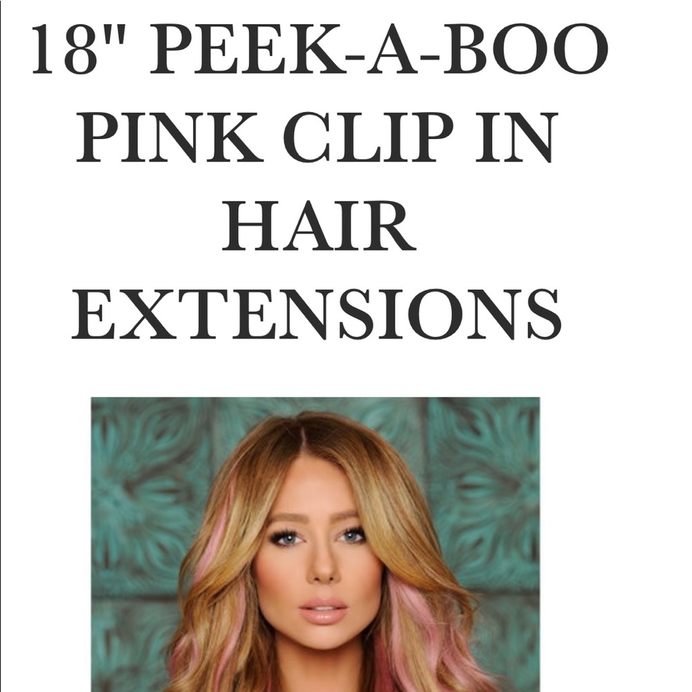Cashmere hair extensions pink peekaboo 18 NEW
